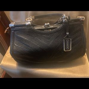 Coach Exotic Zebra Pattern Bag Black